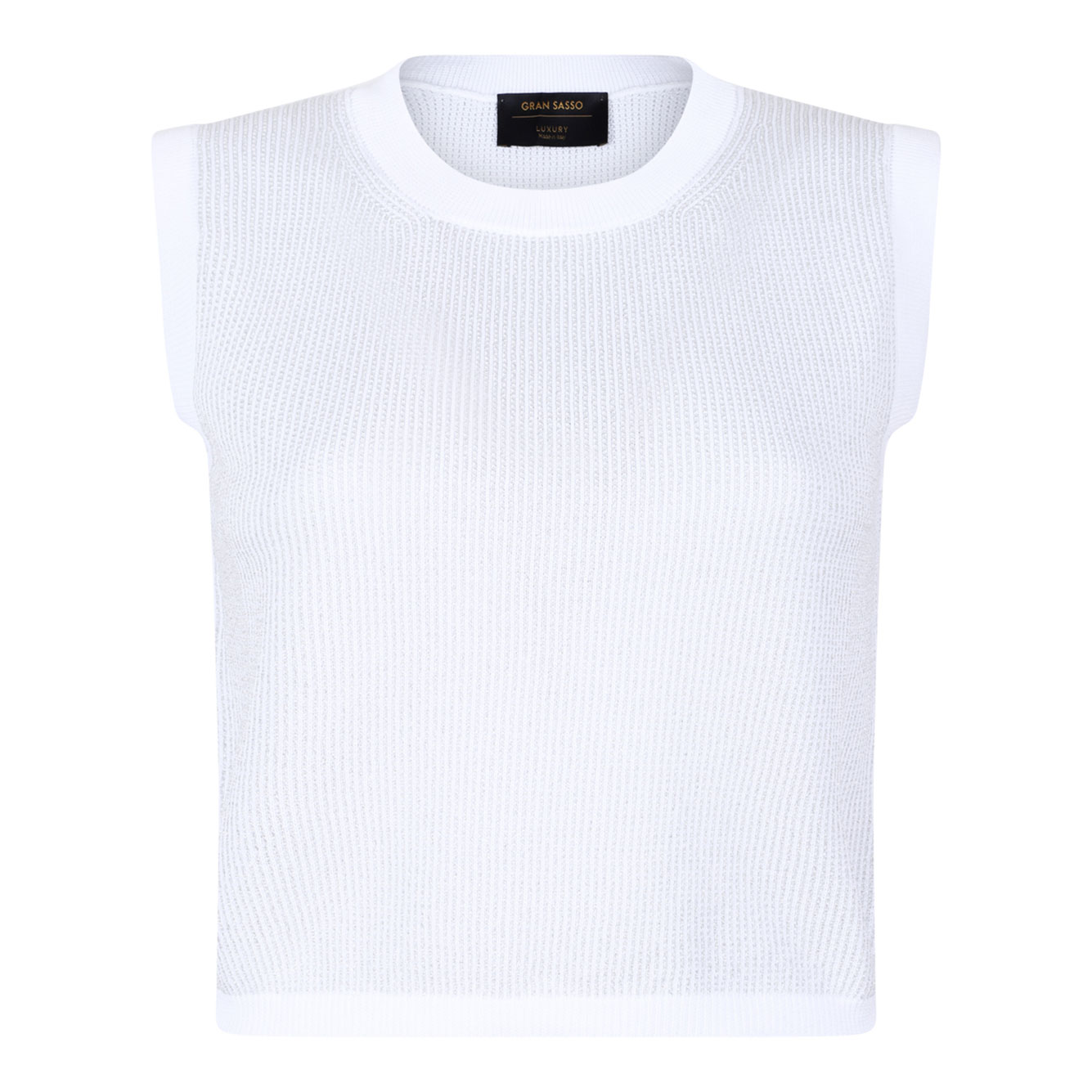 화이트 슬리브리스 KNITWEAR